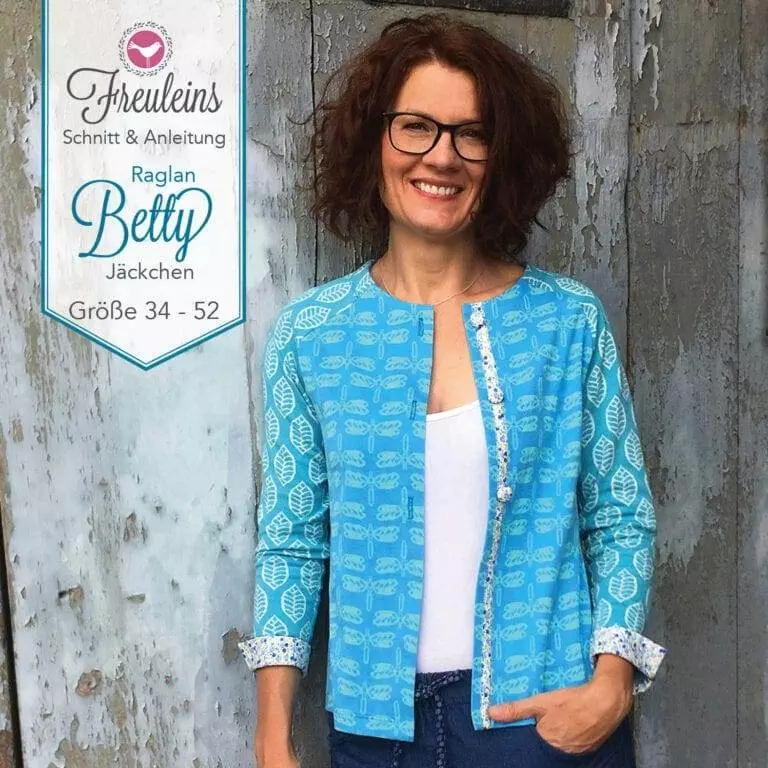 Jäckchen Raglan Betty in Gr. 34-52 - Schnittmuster als Download ✂️