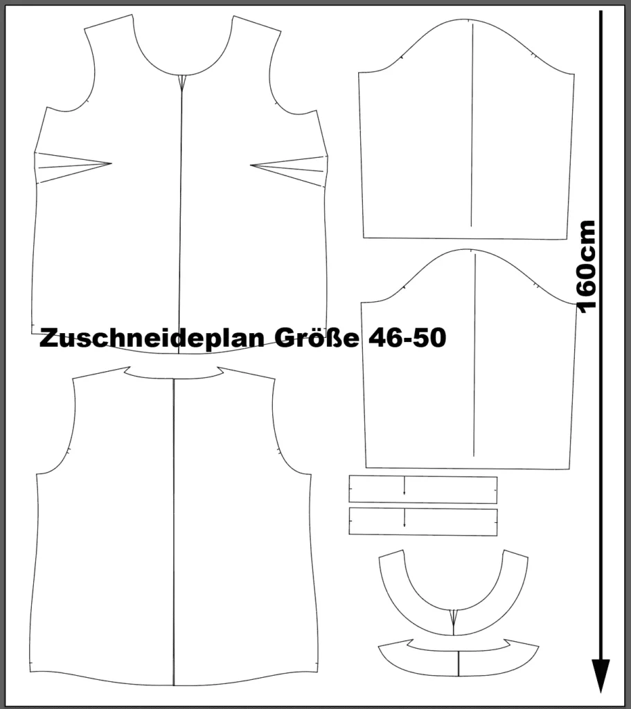 Alma, Zuschneideplan