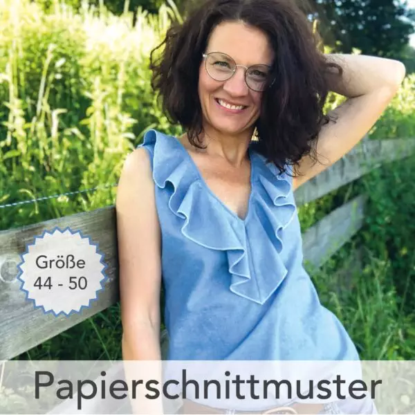 Rüschenbluse Tilly Gr. 44-50 - Papierschnittmuster