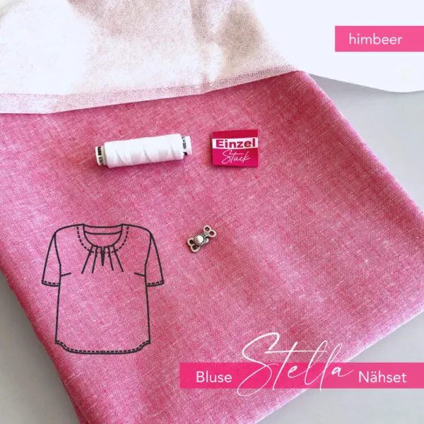 Nähset Bluse Stella - himbeer