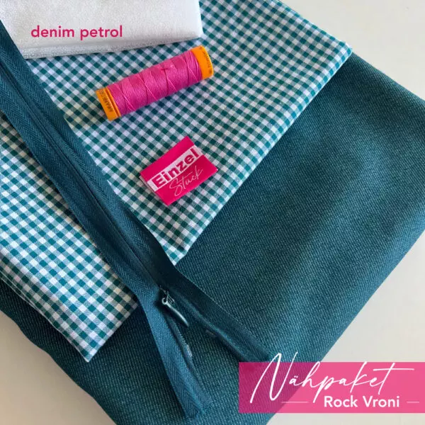 Nähpaket Rock Vroni - denim petrol