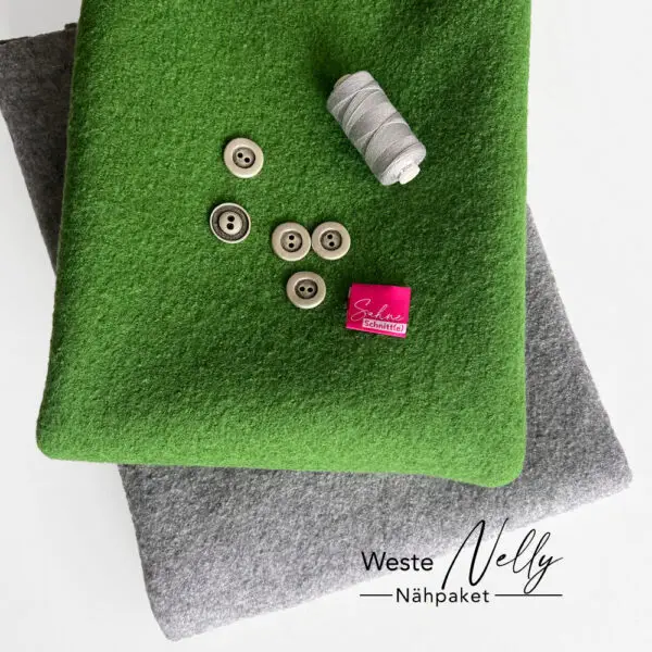 Nähpaket Weste Nelly, grün