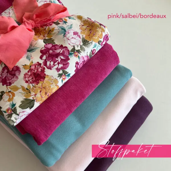 Stoffpaket pink/salbei/bordeaux